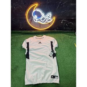 Adidas Football Jersey White‎ Size L Men's Large 350 TECHFIT HYPED AZ9300